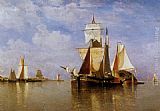 Paul-Jean Clays Shipping off the Dutch Coast painting
